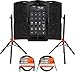 Fender Passport Conference Portable PA System Bundle with Compact Speaker Stands, XLR Cable, and Instrument Cable