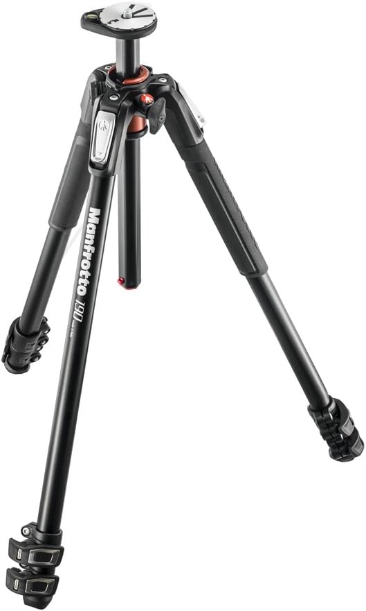 MT190XPRO3 3 Section Aluminum Tripod Legs with Q90 Column (Black)