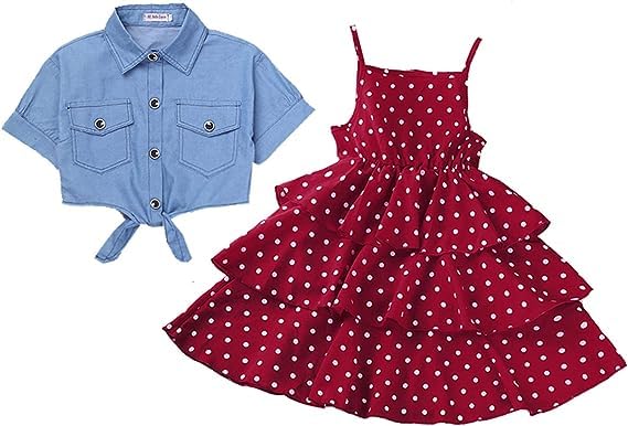 Girls Polka Dot Print Jacket Set