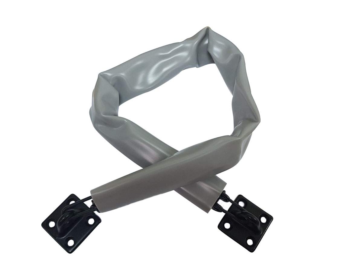 QCAA Extra Heavy Storm Door Chain Check, 25-1/2" Length, Zinc Die Cast Bracket, Matte Black, Steel Hook, Plastic Tube, 1 Pack, Made In Taiwan - View #7