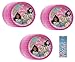 Barbie Party Supplies Bundle includes 24 Dessert Cake Paper Plates and 1 Dinosaur Sticker Sheet