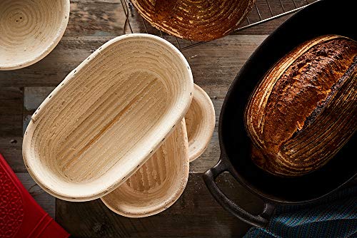 Banneton Oval de Ratã, Para Fermentar Massas de Até 750g, 26x15x7cm, BANNETON BRASIL