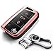 Funda de Silicona para Llave de Volkswagen, Protección Completa, Suave TPU para VW Polo, Golf, Passat, CC, Skoda y Otros Modelos, Llave de Coche de 3 Botones (Rosado)