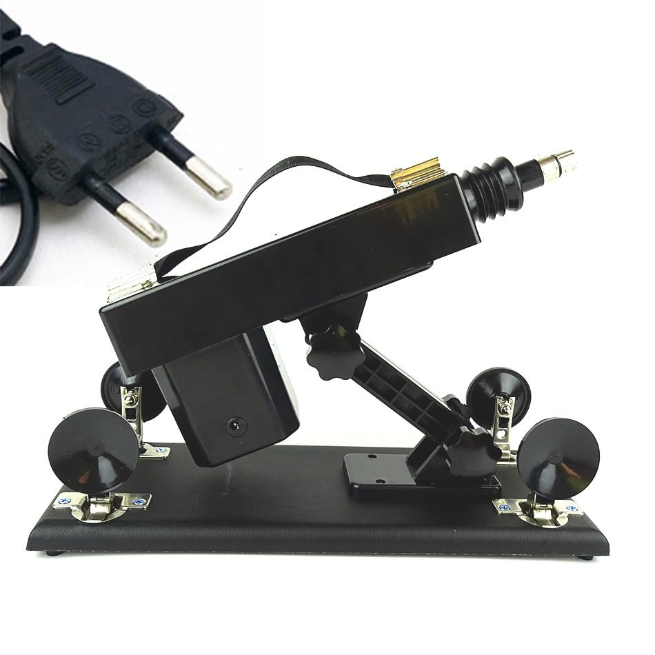 Machine de Plaisir Automatique Premium va et vient, Support Ajustable, Base Fixation Multiple, vitesse reglable, Noir, avec Accessoires