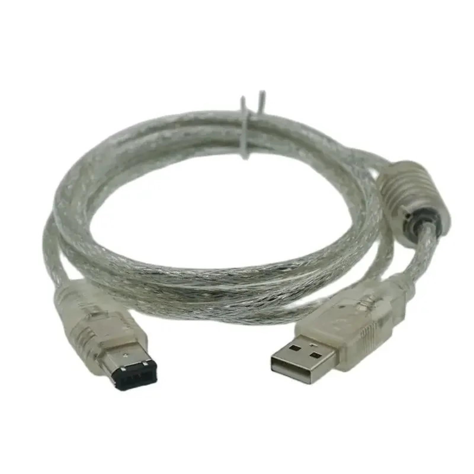 Firewire IEEE 1394 6 pin maschio a USB 2.0 4pin maschio, cavo adattatore convertitore dati cavo per fotocamera DV Acquisition Card (USB-1394 6pin)