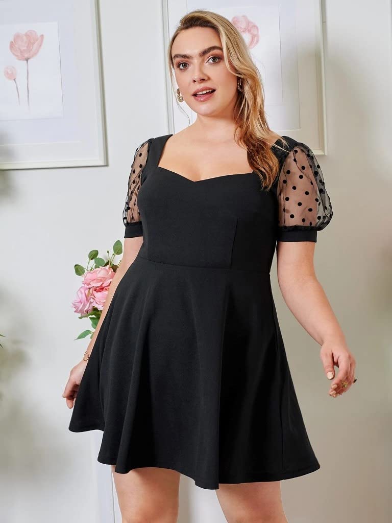 Leriya Fashion One Piece Dress For Women| Midi Dress For Women| Birthday Dress For Women (Large, Black)