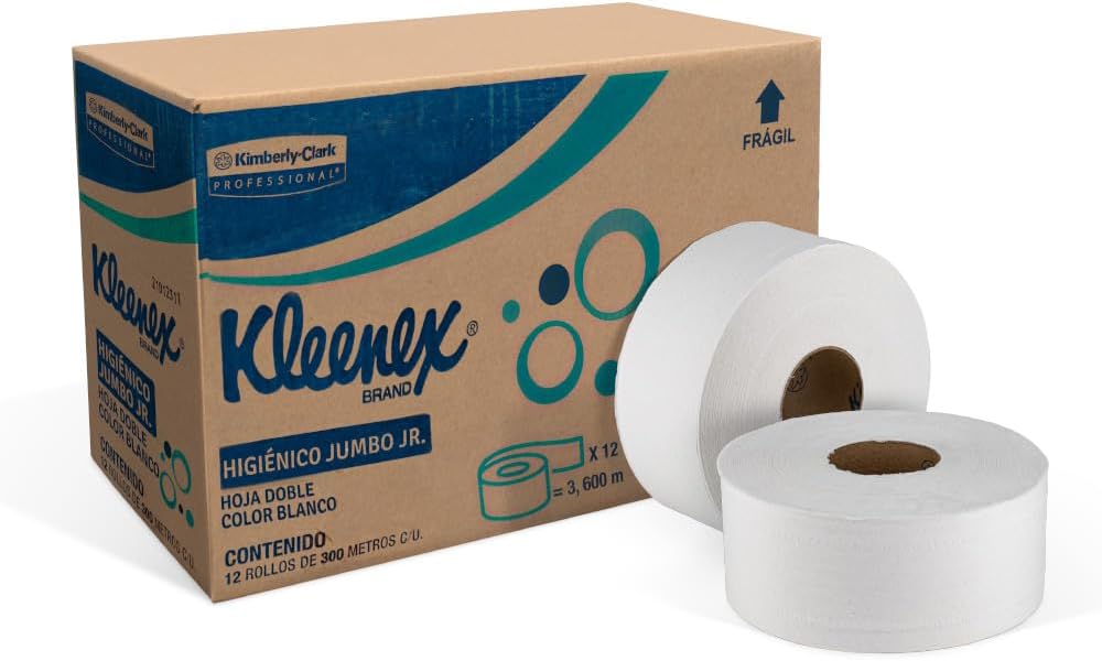 Kleenex Junior 12 Rollos de 300 metros Neutro Olor Rollo