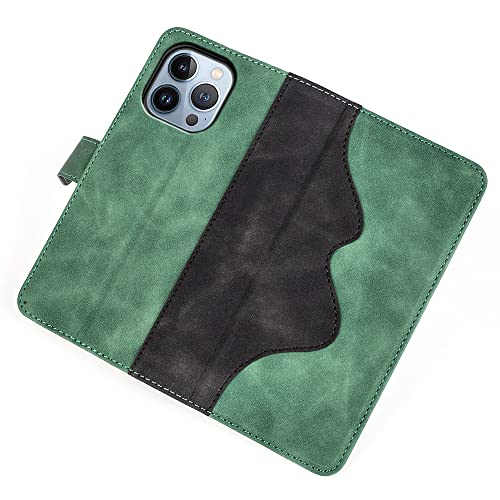 Adequado para carteira de celular iphone 14 Pro Max,capa de celular iphone 14 Pro Max verde