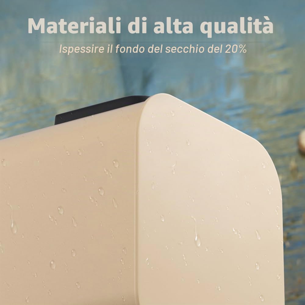 DONGKER Secchio Pesca,Contenitore Campeggio Pieghevole con Coperchio in Rete e Cerniera e Maniglia per Conservare Pesci Vivi e Esche per Pesce Fresco