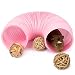 Niteangel Fun Tunnel with 3 Pack Play Balls for Guinea Pigs, Chinchillas, Rats and Dwarf Rabbits (Pink)