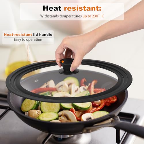Zocipro Pfannendeckel Universal Ø 24-26-28 cm Universaldeckel für Pfannen – Ansicht 5