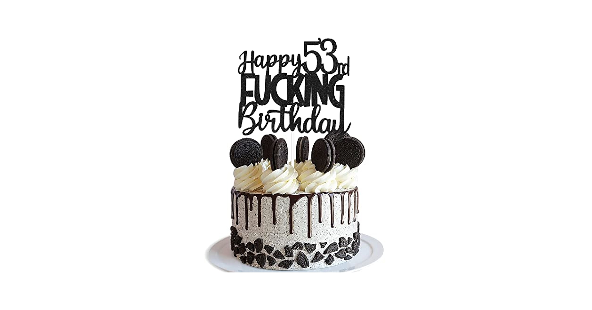 Amazon.com: Happy 53rd Fuxking Birthday Cake Topper - Funny