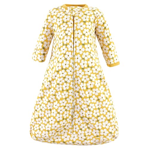 Image of Hudson Baby Unisex Baby Cotton Wearable Sleeping Bag, Sack, Blanket, Sage Floral Long Sleeve, 12-18 Months
