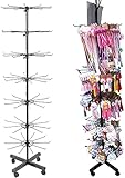 IPEXI Retail Display Stand 7 Tier for Store Display Movable Shop Spinner Jewelry Keyring Socking Hat