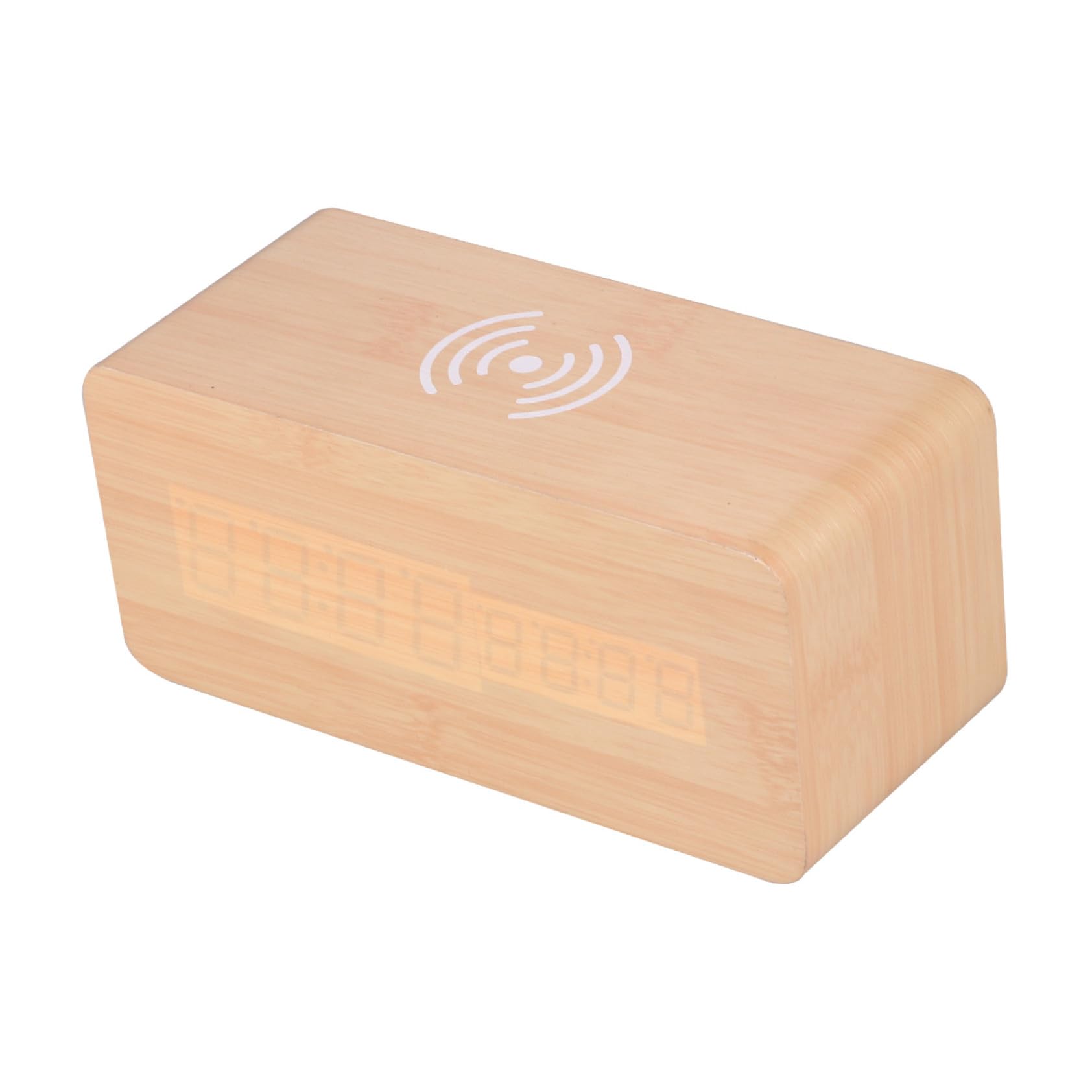 Cabilock Despertador Digital de Sobremesa de Madera LED y Carga Inalámbrica