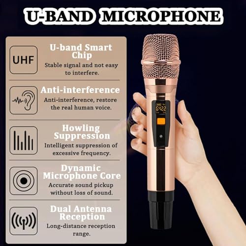 Macchina per karaoke con microfono wireless, aggiornamento cloud per download canzoni, controllo vocale intelligente AI, supporto multilingue, ideale per riunioni di famiglia, bar e feste
