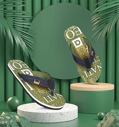 Image of AADI Men's Textile Casual Flip Flop & Slippers