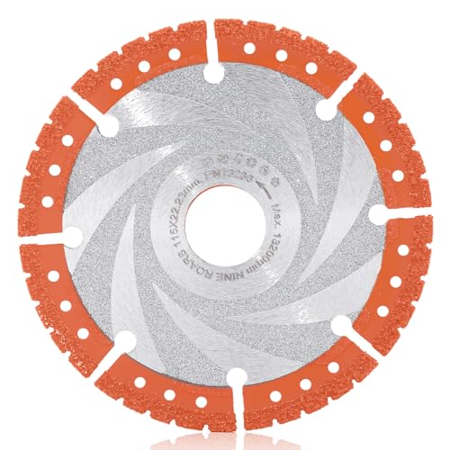 Nineroars ZVDB1115 Metal Cutting Diamond Saw Blade 4-1/2 Inch 115Mm Vacuum Brazed Technology All Purpose Cut Off Wheel cover