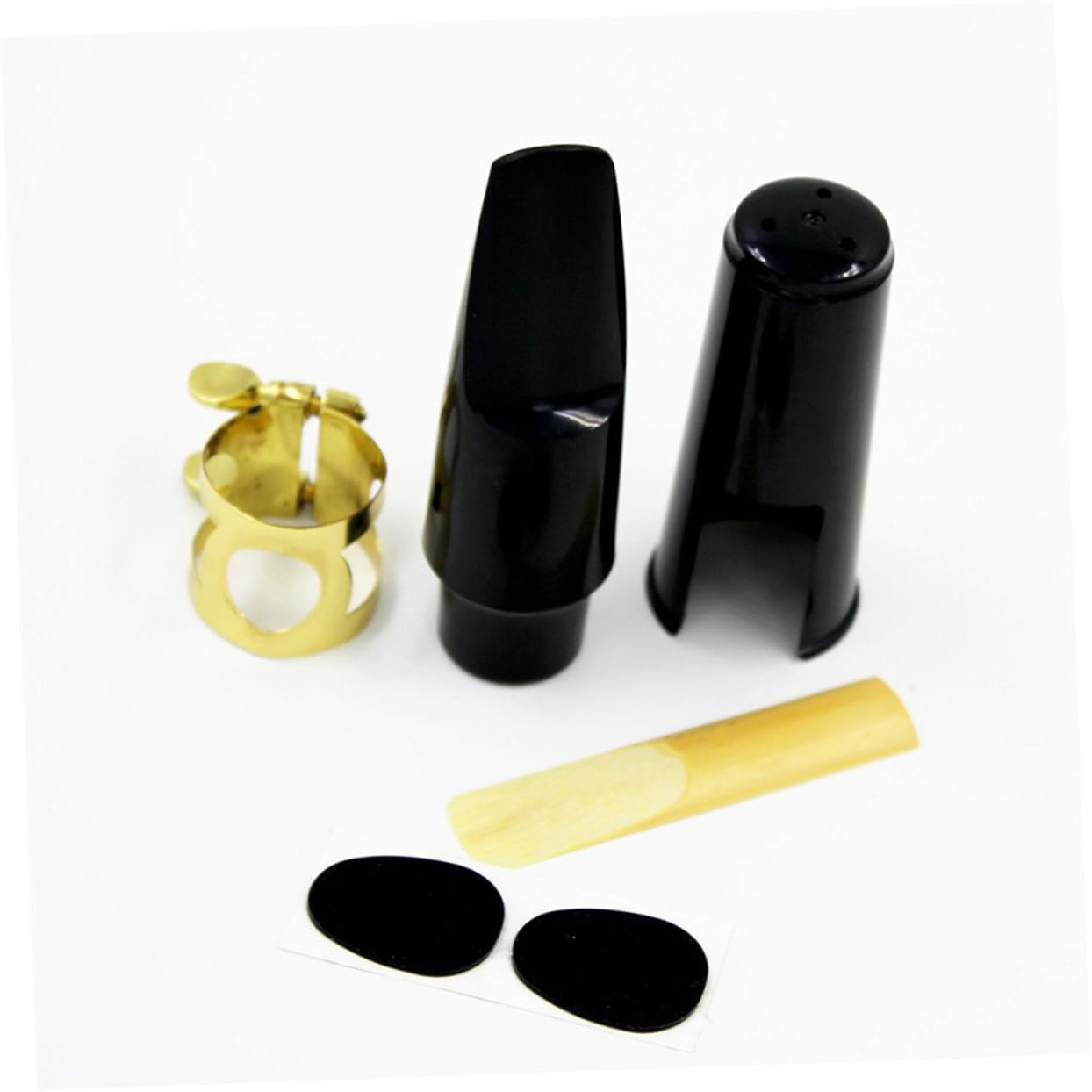ibasenice Lot De 3 Accessoires Élégants Pour Bec De Saxophone Ligature En S Capuchons Et Dents Pour Saxophone