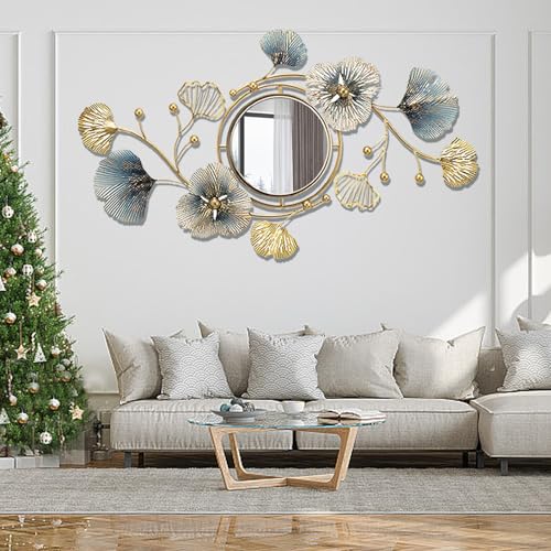 Metal Ginkgo Leaf 3D Mirror
