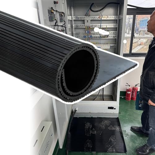 JvFbjLF Tapete de Seguridad eléctrico Comercial con Aislamiento de Alto Voltaje, tapete/Junta Aislante Negra