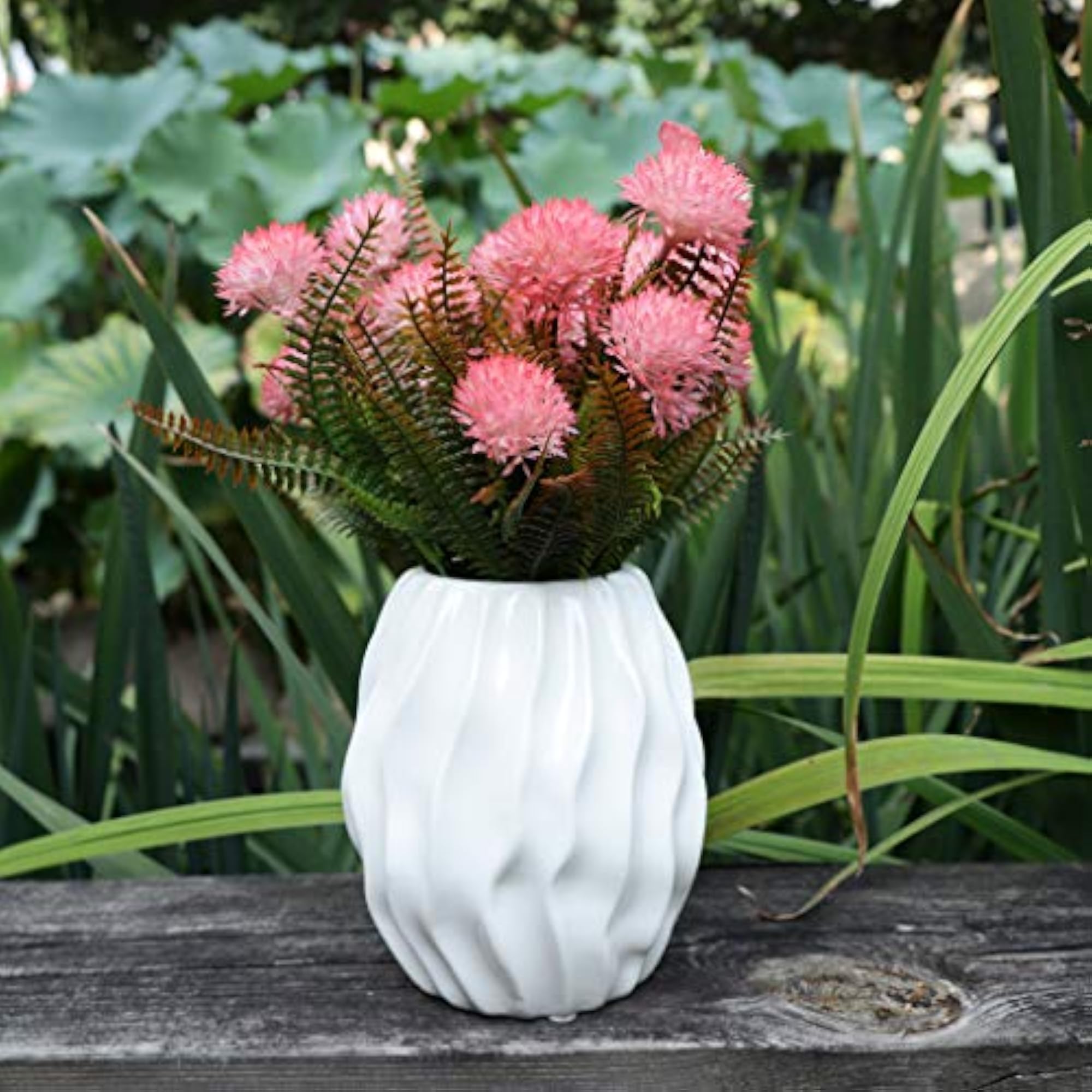 Artificial 5-Head Onion Flower Plant, Home Decor