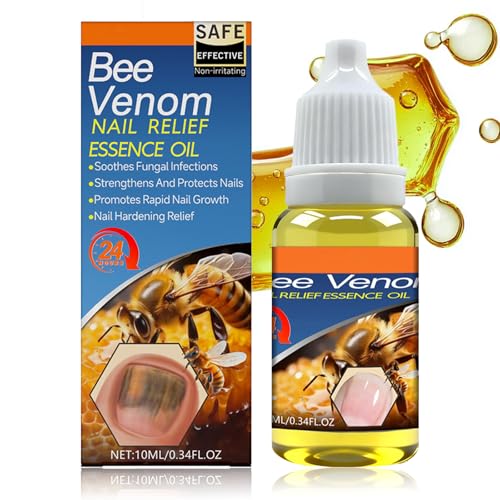 Image of Bee Venom Nail Serum - Nail Repair Essence Oil for Damaged/Discolored/Breakage Nails - Promotes Rapid Nail Growth, Provides Intense Hydration Nail Care Oil