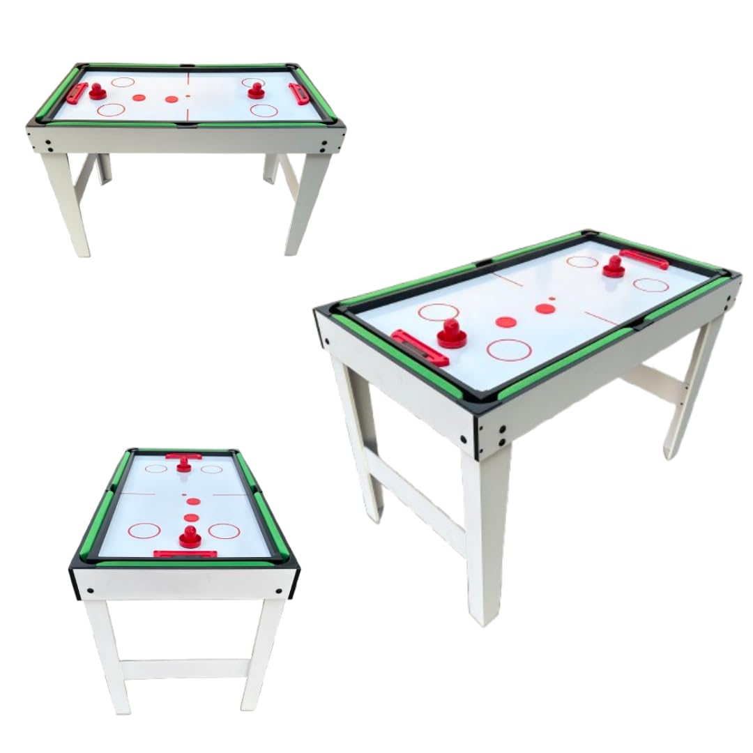 Tavolo da Gioco 4 in 1 - Biliardino, Air Hockey, Biliardo, Ping Pong - Calcio Balilla Multigioco per Bambini - Tavolo Multifunzione in MDF