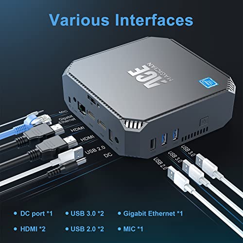 Acemagician Mini Pc, Intel N5095(Up To 2.9Ghz) Mini Desktop Computer, 12Gb Ddr4 Ram 256Gb Ssd, Dual Hdmi 4K Screen Display, 2.4/5G Wifi & Bt4.2, Gigabit Ethernet With Vesa Mount For Daily Use/Office #TOP5