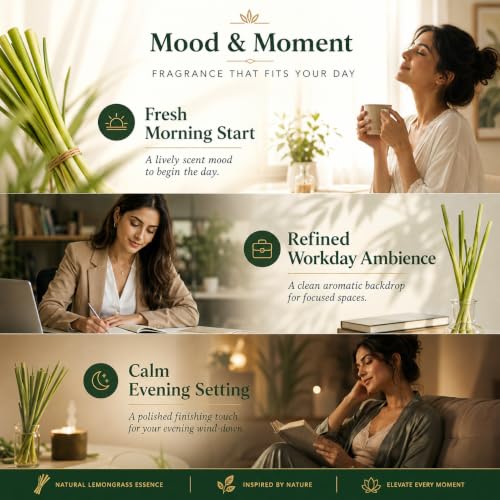 Image of AROMATICO Lemongrass Diffuser Oil with Strong,Long-Lasting Aroma. Light,Citrusy,Stress Relieving Oil for Homes,Offices & Showroom. Aromatherapy,Diffusers, Purifiers,Vaporizers - 1 L (1000 ml)