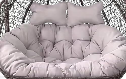 ATLION 1.9×1.6m Washable Hanging Egg Chair Cushions Replacement, Double Swing Chair Cushion, Waterproof Thicken Hanging Basket Seat Cushion, Hanging Hammock Chair Cushion Only(L)