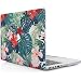 iDOO Soft Touch Plastic Hard Matte Case ONLY for MacBook Pro 13 inch with Retina Display NO CD Drive (A1425/A1502) - Tropical Palm Leaves with Red Flowers