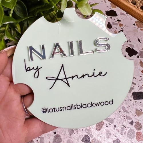 Bandeja personalizada para fotos de uñas acrílica rosa miniatura 7