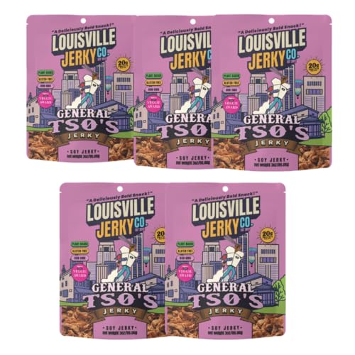 Image of Louisville Jerky Co. General Tso's Vegan Jerky, 3 oz, 5-Pack
