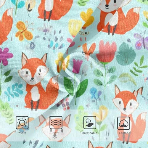 Joisal Colorful Toddlers Underwear Floral 2t Cotton Cute Panties Girl Cute Cartoon Foxes Blue Briefs Underpants3