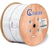 NewYork Cables Cat6a Plenum Cable 1000ft - Certified 100% Solid Pure Copper Cat 6a Ethernet Cable – 23 AWG, 750 MHz, PoE++ - Unshielded Twisted Pair (UTP) - 10 GB High Speed for Networking & Gaming
