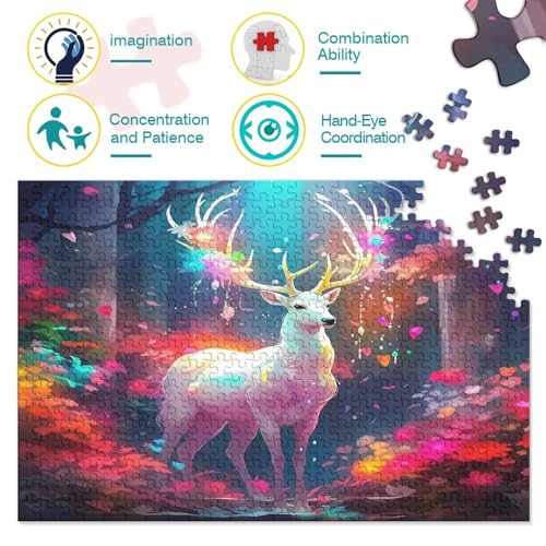 Relájate con este puzzle de 1000 piezas de ciervo de 70x50 cm, perfecto contra el estrés 3