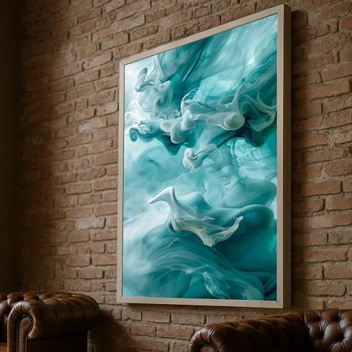 Toile de fumée éthérée d'art fluide haut de gamme, impression contemporaine 80x120cm