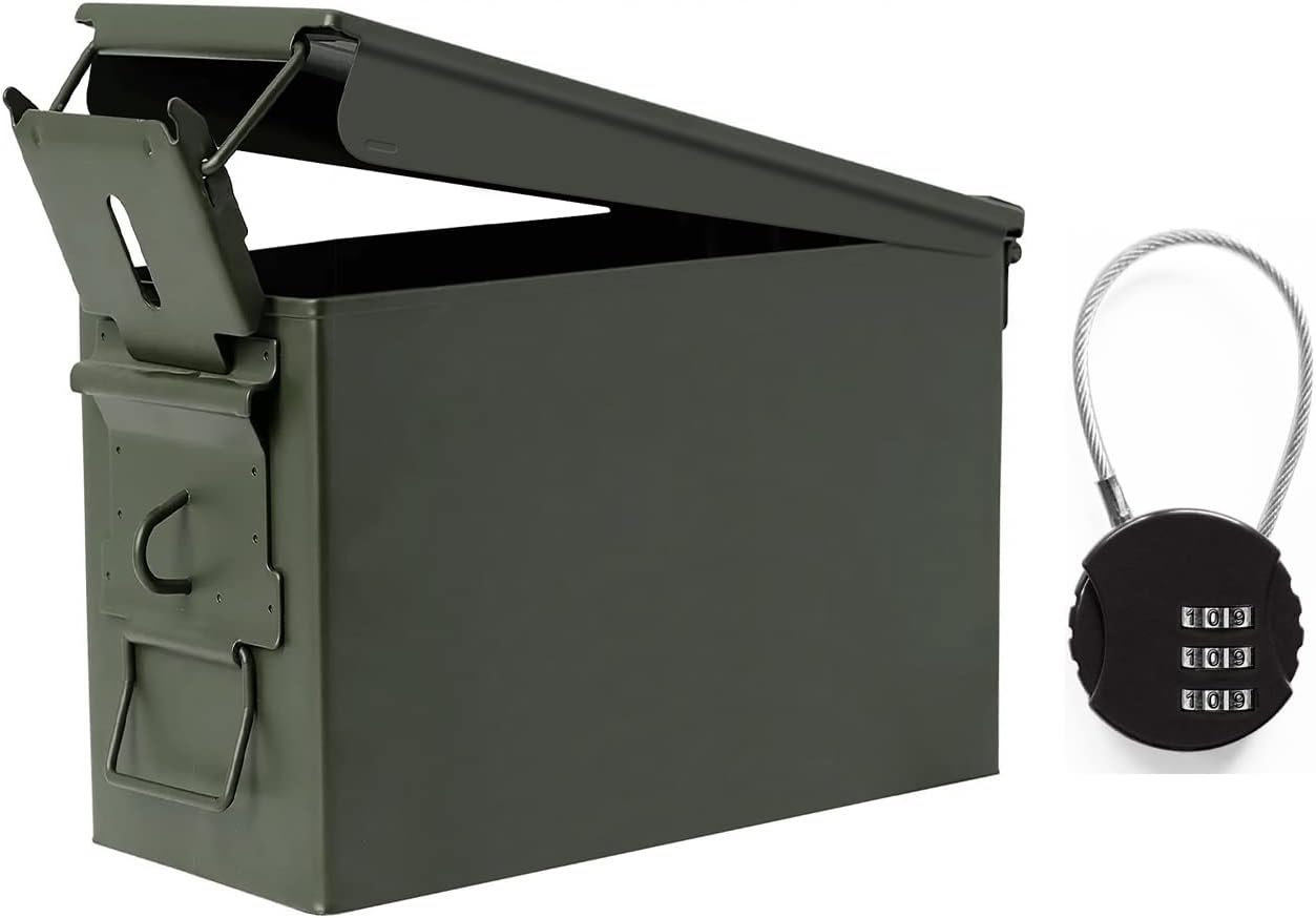 Steel Ammo Cans Box with Welded Locking kit & Combination LockMilitary Army M19A1