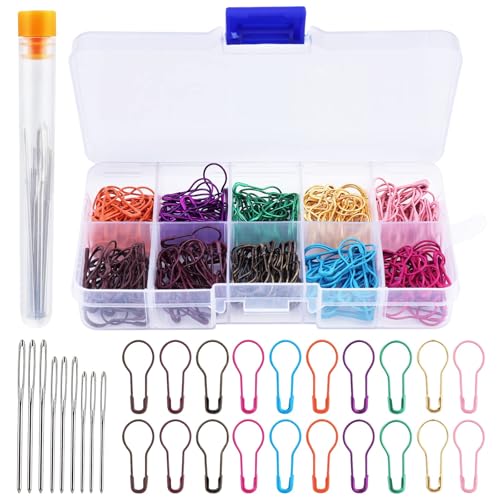 Kollase Stitch Markers, 300 pcs Crochet Markers,...