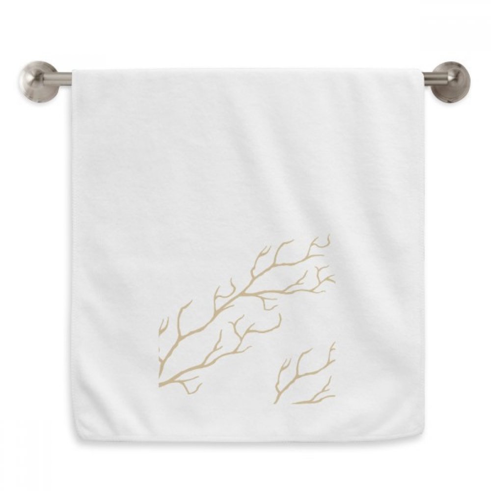 Serviettes moelleuses blanches anti-irritation motif plantes art