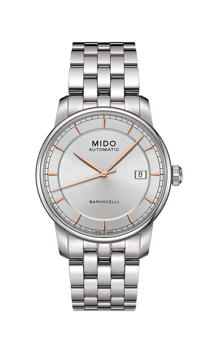 Baroncelli - Swiss Automatic Watch for Men - Silver Dial - Case 38mm - M86004101