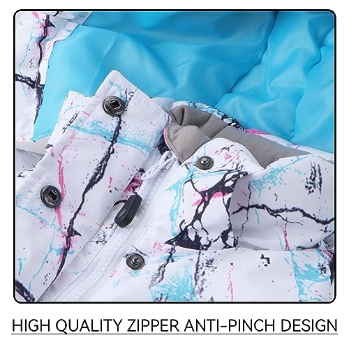 Kids Ski Jacket & Pants Set Winter Snowboarding Rain Coats Girls Boys Snow Suits3