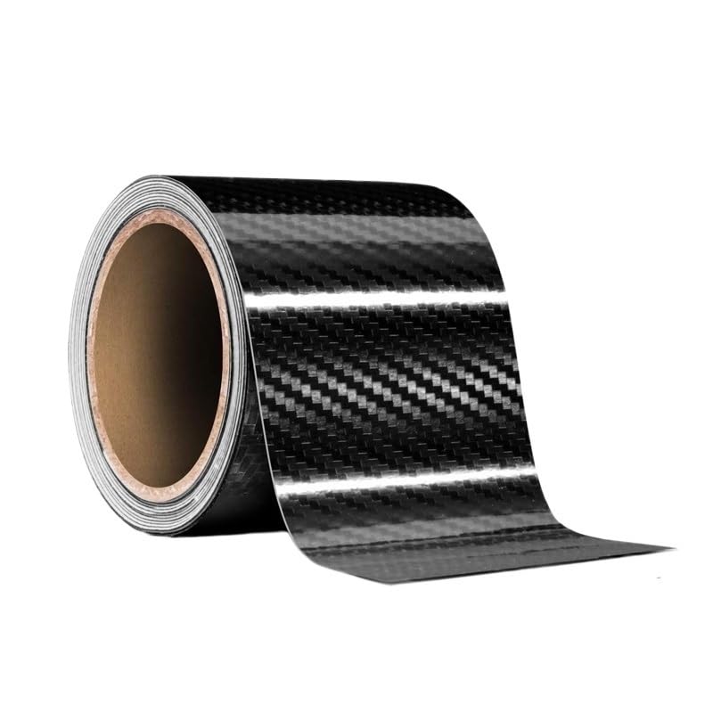 Autofolie 7D-Carbonfaser-Aufkleber, 7 cm breit, Willkommenspedalschutz for Autotüren, Kratzschutz for die Autorückseite, Stoßstangenfolie, Auto-Styling Auto Folie(500cm x 7cm)