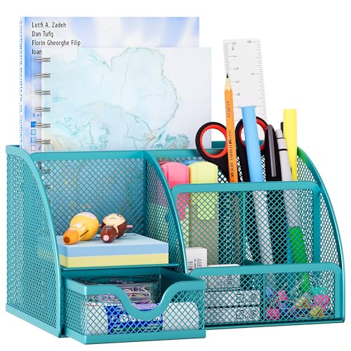 EasyPAG Mesh Desk Organizer, Multi-functional Stationery Organize...
