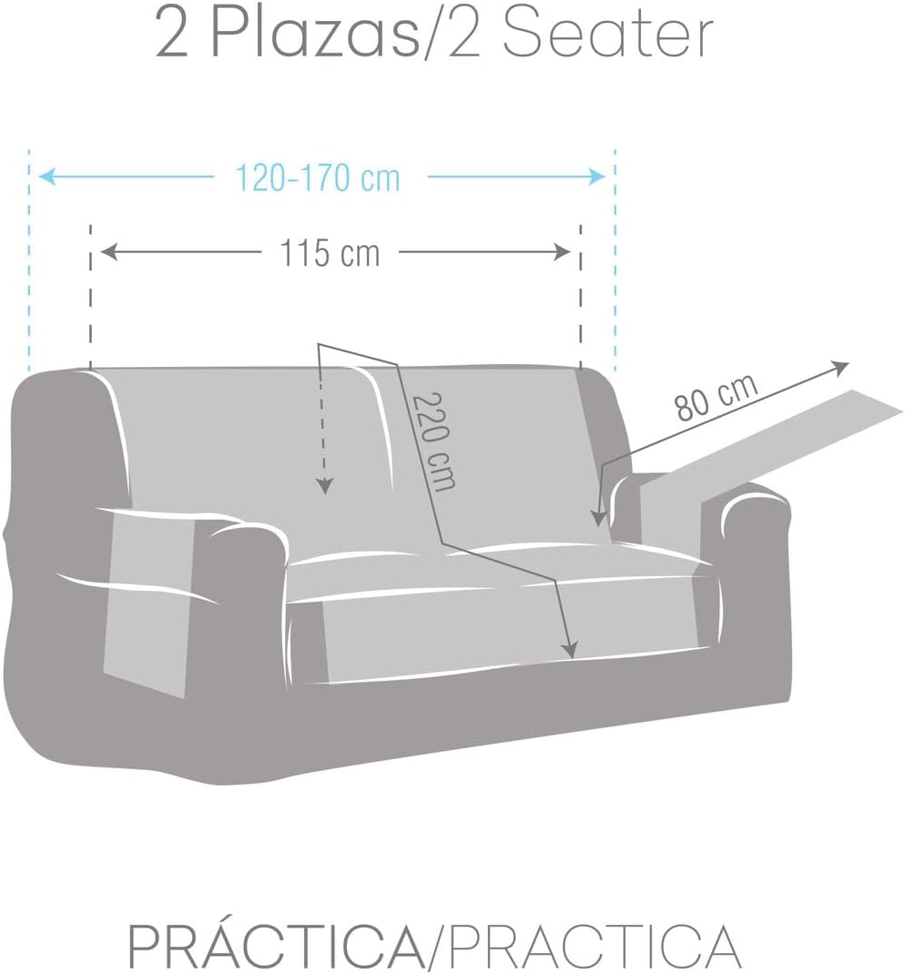 Eysa Levante Sofa Throw, Cotton, Pink, 190 cm. Valid 210-250 cm