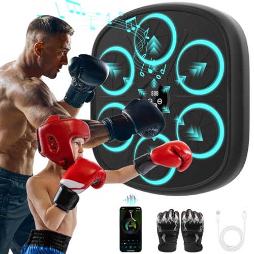 Yucate Music Boxing Machine, Wall Mounted Punching Bag with Bluetooth, Boxing Training Workout...