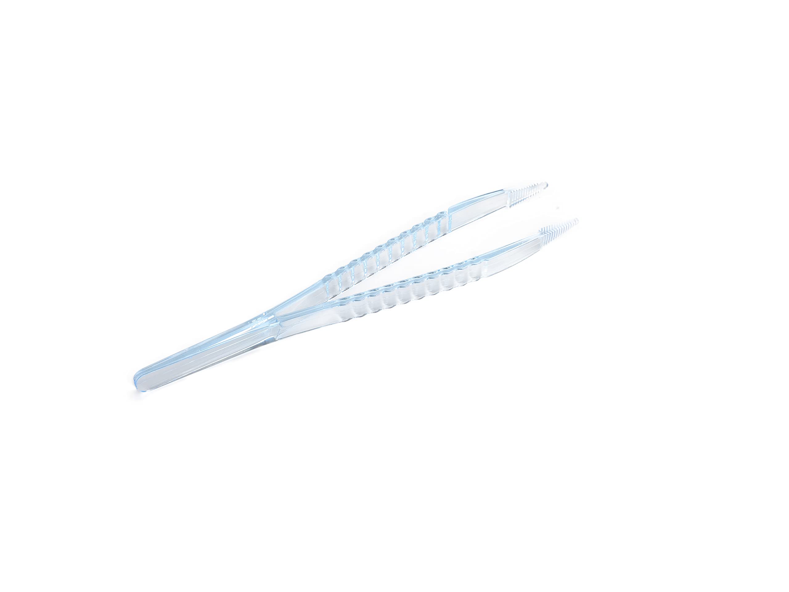 Pinzas desechables estériles de 125 mm de longitud, envueltas individualmente, color blanco, paquete de 100