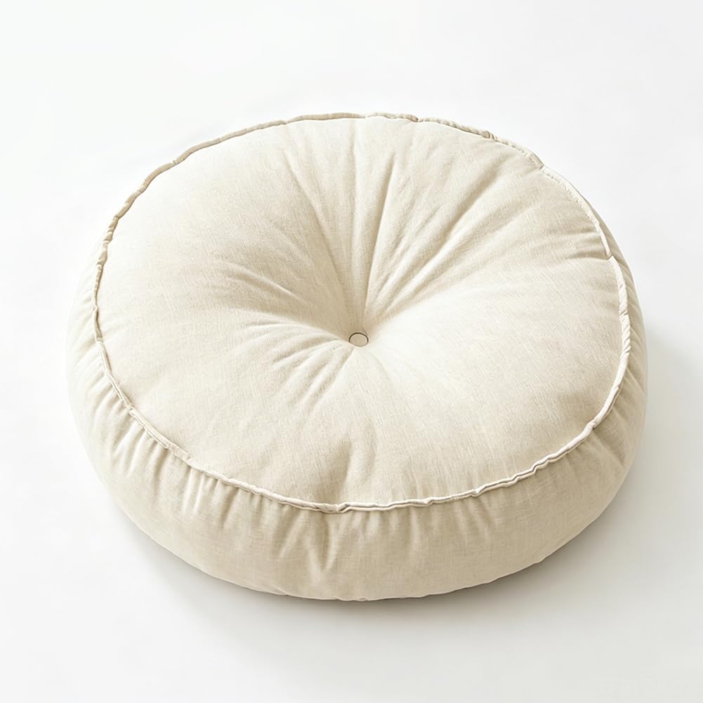 Cojín de suelo redondo de 45 cm impermeable para terraza y jardín Qnbonrich