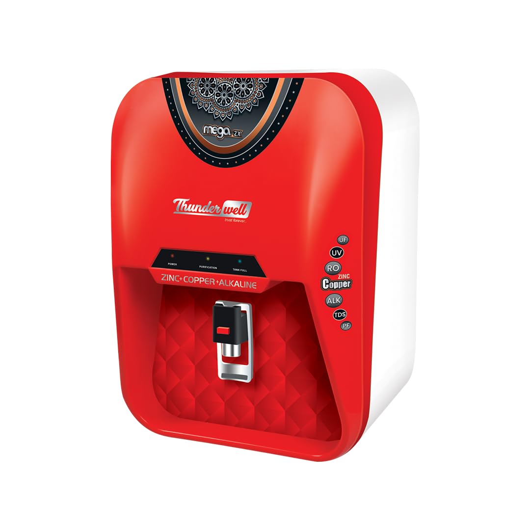 Thunderwell® MEGA-ZX(Red) fully automatic Water purifier with RO+